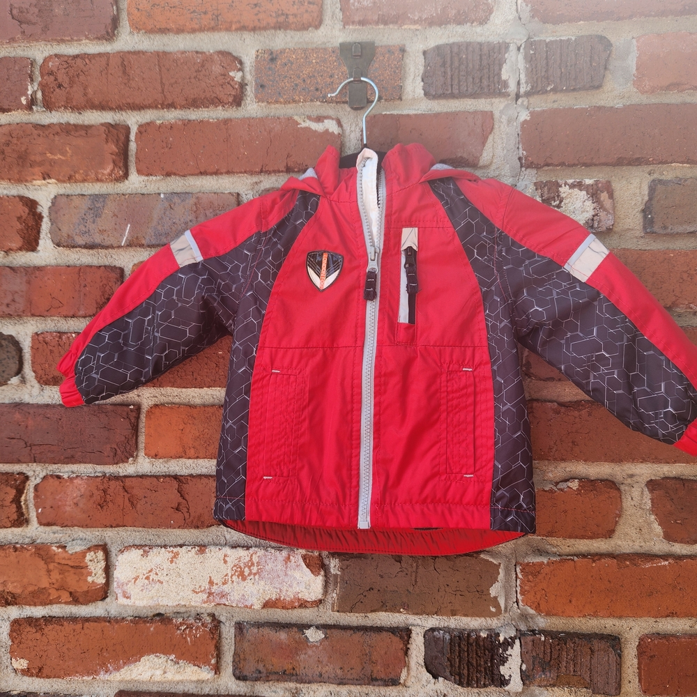 London Fog Kids Red and Black Raincoat
